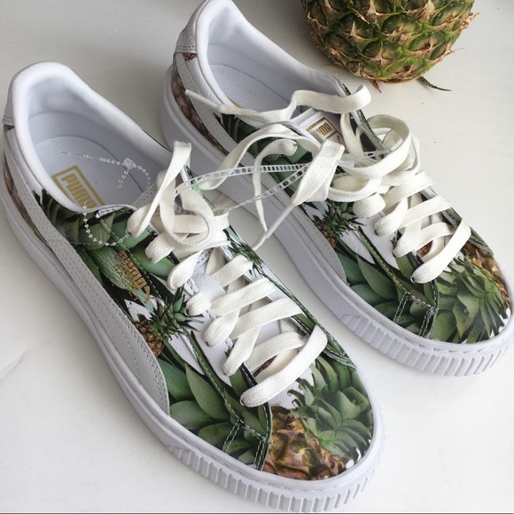 Puma Shoes - NWOT PUMA basket pineapple flatform sneakers 7.5